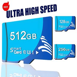High-Speed 128GB/256GB/512GB TF Card - Class 10 UHS-I, Shockproof & Durable, Compatible with Smartphones, Cameras, Drones, Laptops, MP3/MP4 Players, Recorders, and More, Versatile Data Transfer, Sleek Design, Reliable Performance, Multimedia Storage