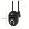 1080P Full HD Wireless Surveillance Camera, 360° Gimbal and Smart Tracking, Two-Way Calling, Infrared Night Vision and Auto Zoom, Wi-Fi Connection, Mobile APP Remote Control, Suitable for Home and Pet Security