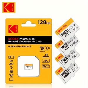 KODAK Mini Memory SD Card 256GB 128GB 64GB 32GB U3 V30 4K Full HD Micro TF Memory Flash Card for Phone/Computer/Camera
